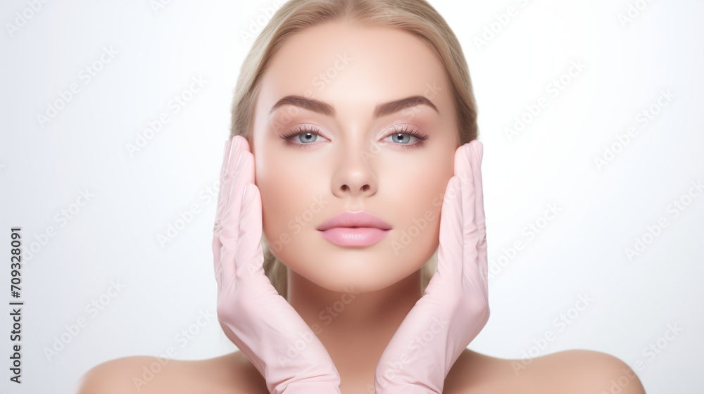 woman getting botox injection