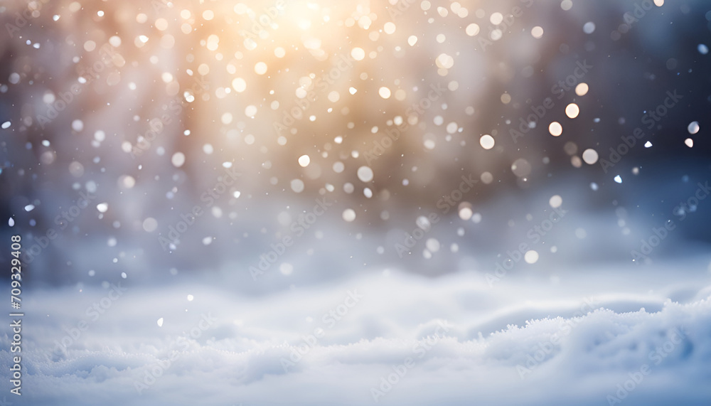 A winter scene with sparkling snow. A winter scene with sparkling snow.