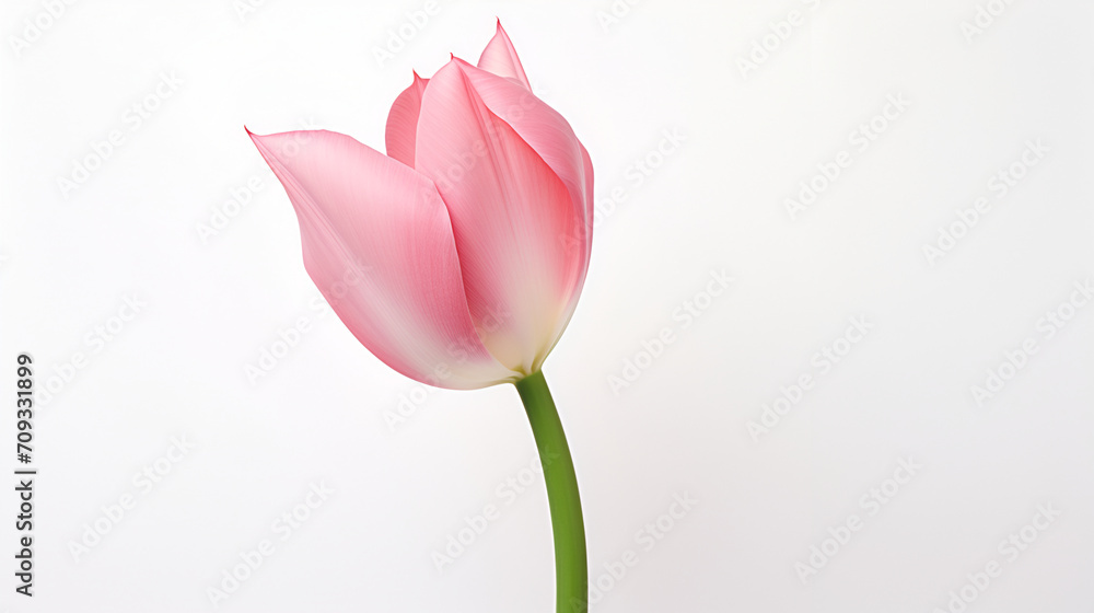 Tulip flower on white background. Generated AI Tulip flower on white background. Generated AI