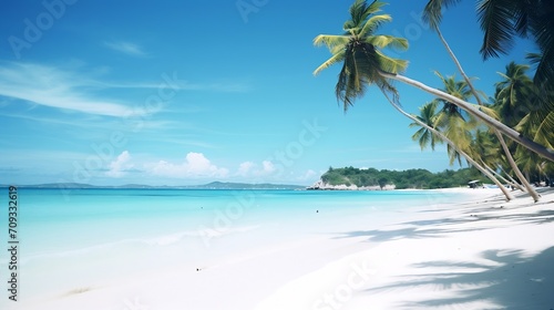 Generative AI : Tropical beach, Boracay island, Philippines
