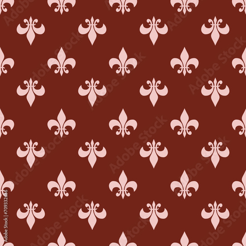 Wallpaper Mural Fleur De Lis Red French Damask Luxury Decorative Fabric Pattern Torontodigital.ca