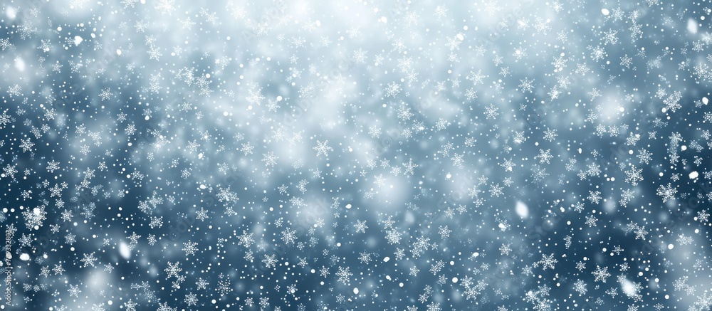 Falling snowflakes on a transparent backdrop, creating a winter snowfall effect. Realistic snowstorm or blizzard backdrop for Christmas holidays.