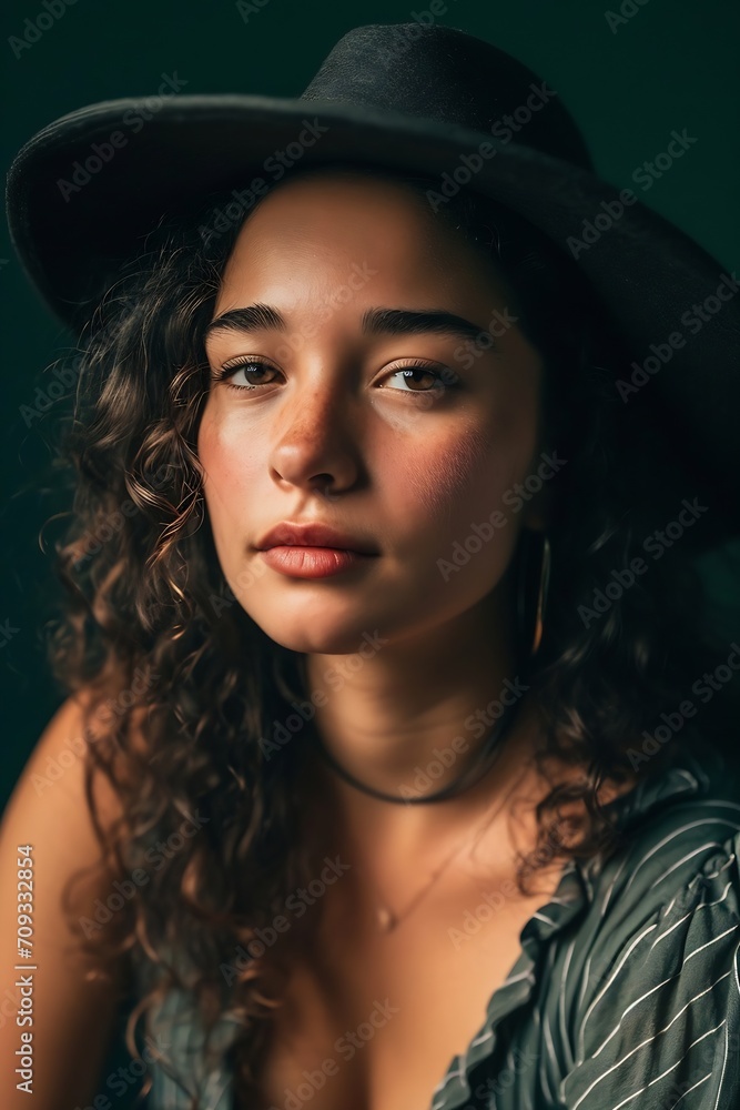 Generative AI : organized woman portrait no watermark Generative AI : organized woman portrait no watermark