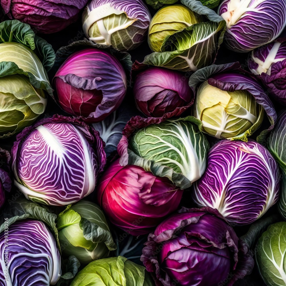 lots of colorful cabbage lots of colorful cabbage