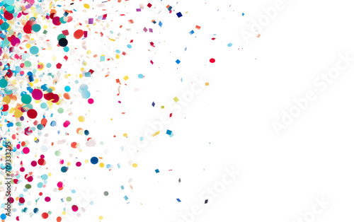 A Festive Shower of Celebration Isolated on Transparent Background PNG. photo