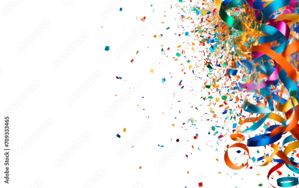 Confetti Adds Color to Carnival Parade Isolated on Transparent Background PNG.