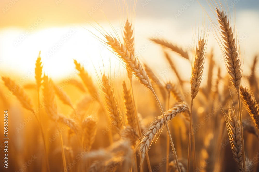 golden wheat field at sunset golden wheat field at sunset