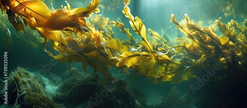 Coastal kelps grow in seaweed-algae. photo