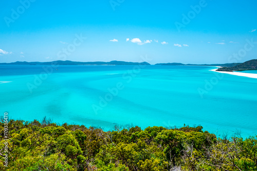 Whitehaven Beach is on Whitsunday Island. The beach is known for its crystal white silica sands and turquoise colored waters. Autralia, Dec 2019 © Wagner