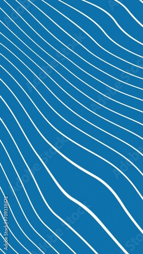 Abstract thin white color wavy line over blue color background. wavy lines flowing grey white background seamless loop. flat animated motion graphic background.