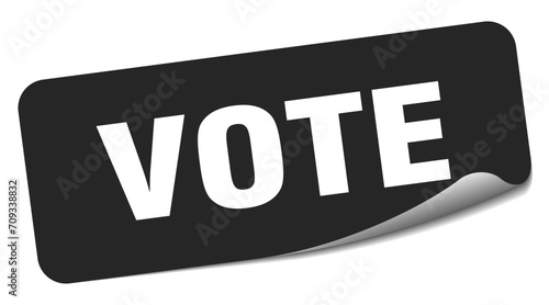 vote sticker. vote label