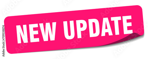 new update sticker. new update label