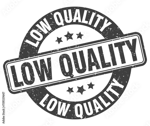 low quality stamp. low quality label. round grunge sign