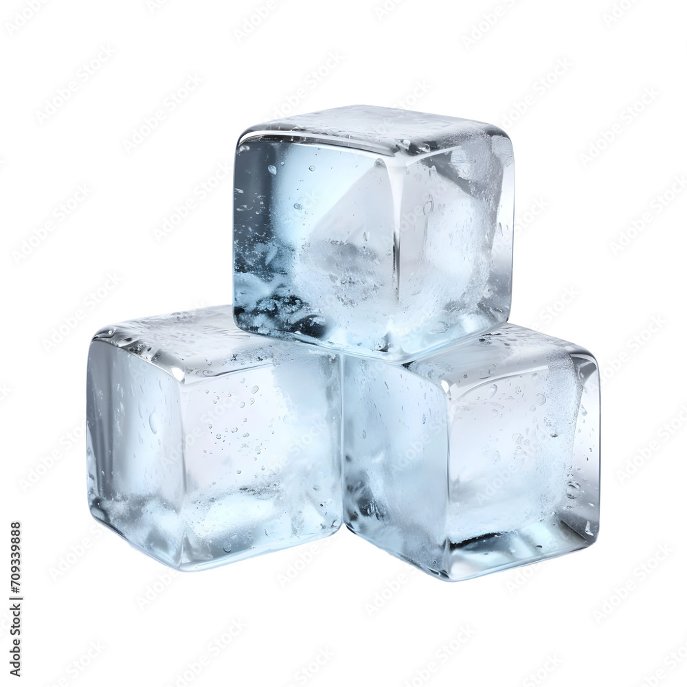 ICE_CUBES isolated on transparent and white background ICE_CUBES isolated on transparent and white background