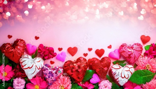 valentines day background with hearts