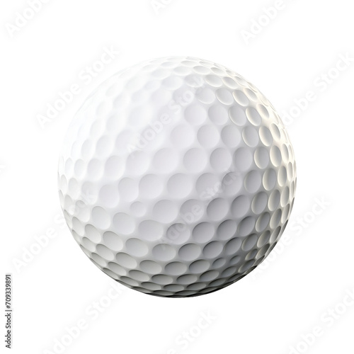 WHITE GOLF-BALL isolated on transparent and white background