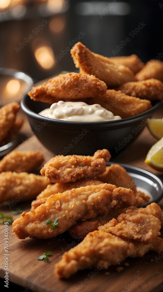 Fried chicken nuggets