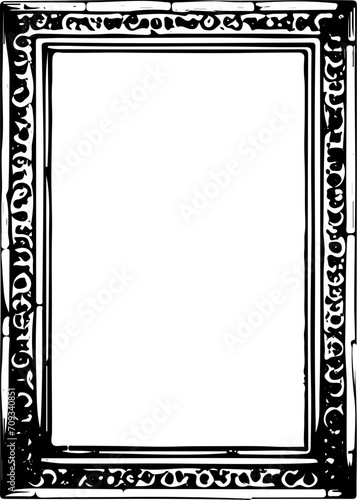 Vektorgrafik von keltischen Knoten Bilderrahmen, schwarz-weiß, modern pompös 