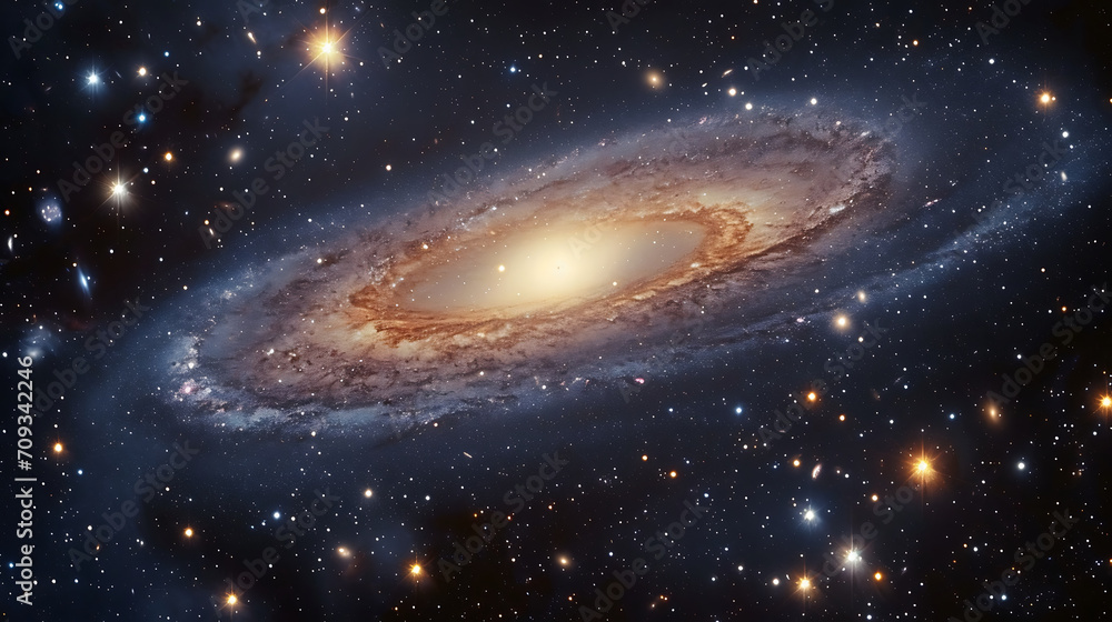 Fototapeta premium a spiral galaxy in space