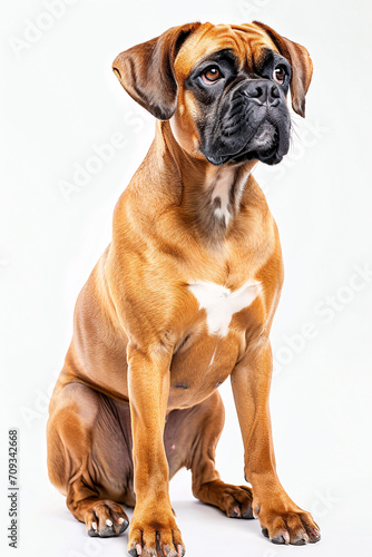 Boxer dog isolated on white background