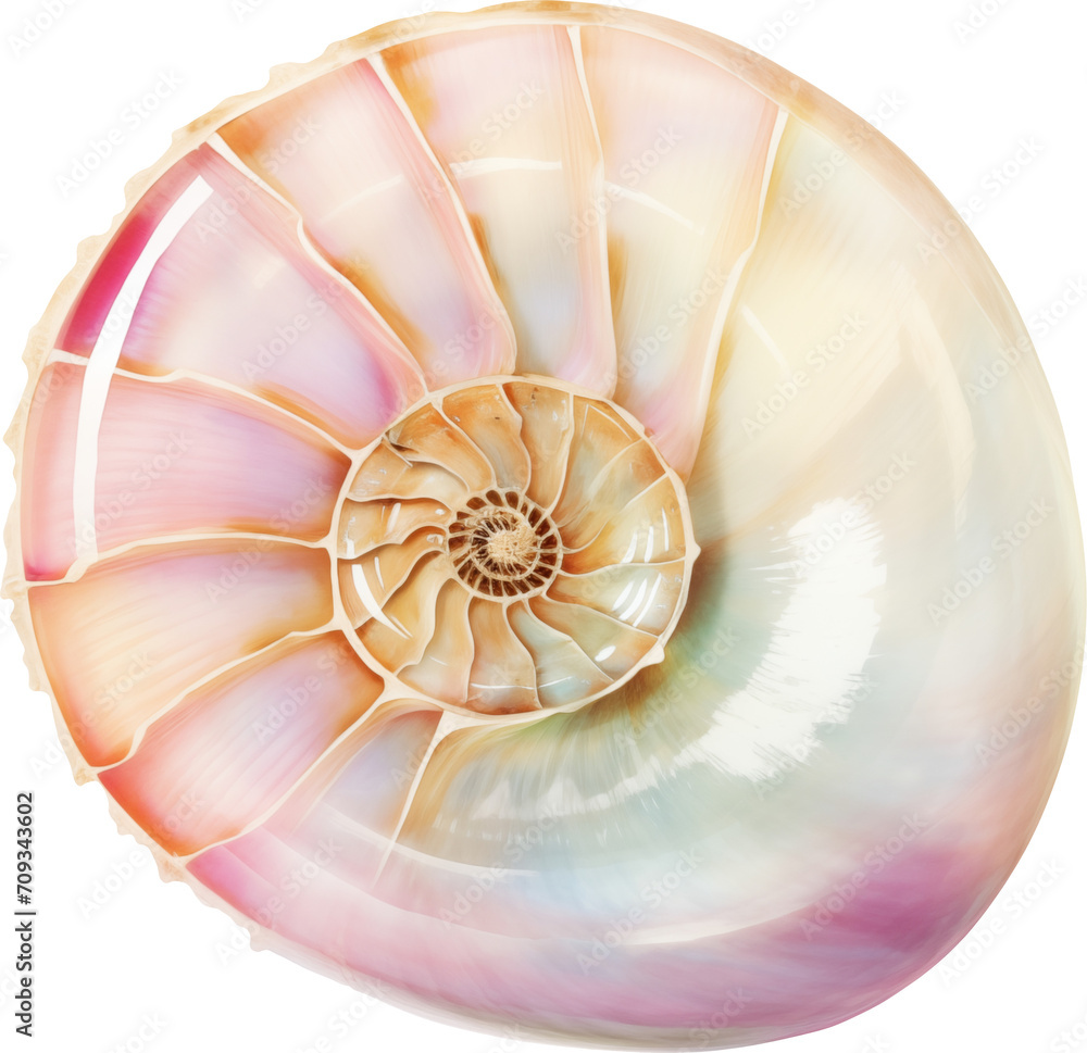 Obraz premium Sea shell created with Generative AI technology