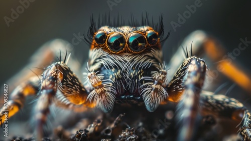 Generative AI image of spider on the ground