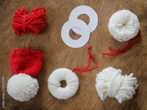 Pictorial Guide to Crafting Your Own Miniature Santa Hat with Handmade Elegance