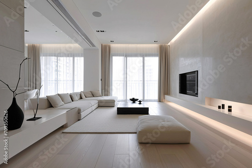 Modern minimalistic living room  interior design
