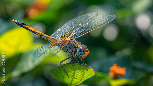 dragonfly on a leaf © Stephan