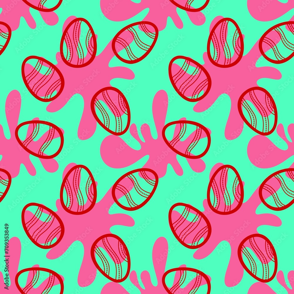 Easter eggs seamless pattern for wrapping paper and fabrics and kids clothes print and kitchen textiles Easter eggs seamless pattern for wrapping paper and fabrics and kids clothes print and kitchen textiles
