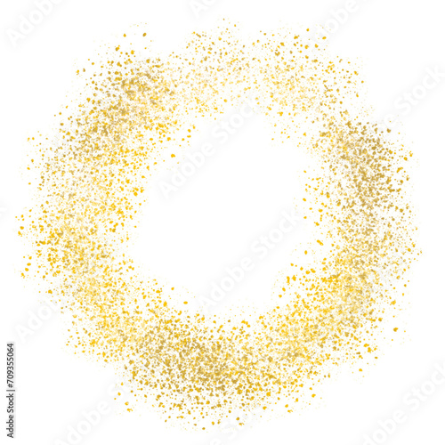 Gold powder splash element