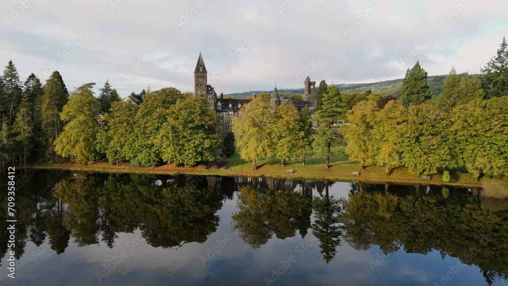 Loch Ness in Fort Augustus Highlands Scotland Aerial view Loch Ness in Fort Augustus Highlands Scotland Aerial view