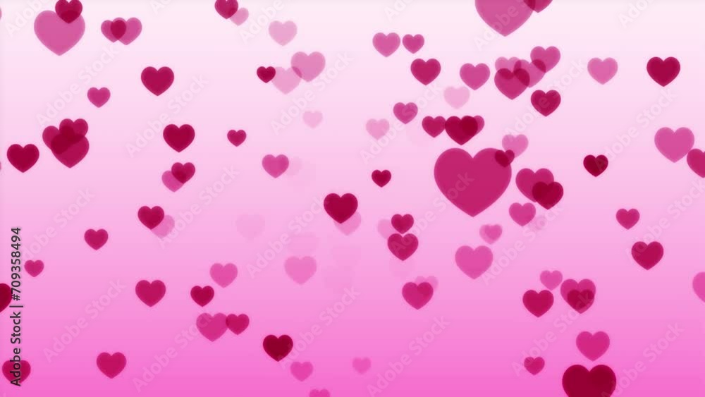 Cute heart loop background material Cute heart loop background material