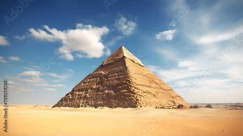 Ancient Marvel  Pyramid Against the Blue Sky