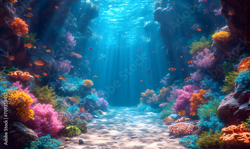 Create enchanting backdrops with underwater themes and magical sea creatures © Zain