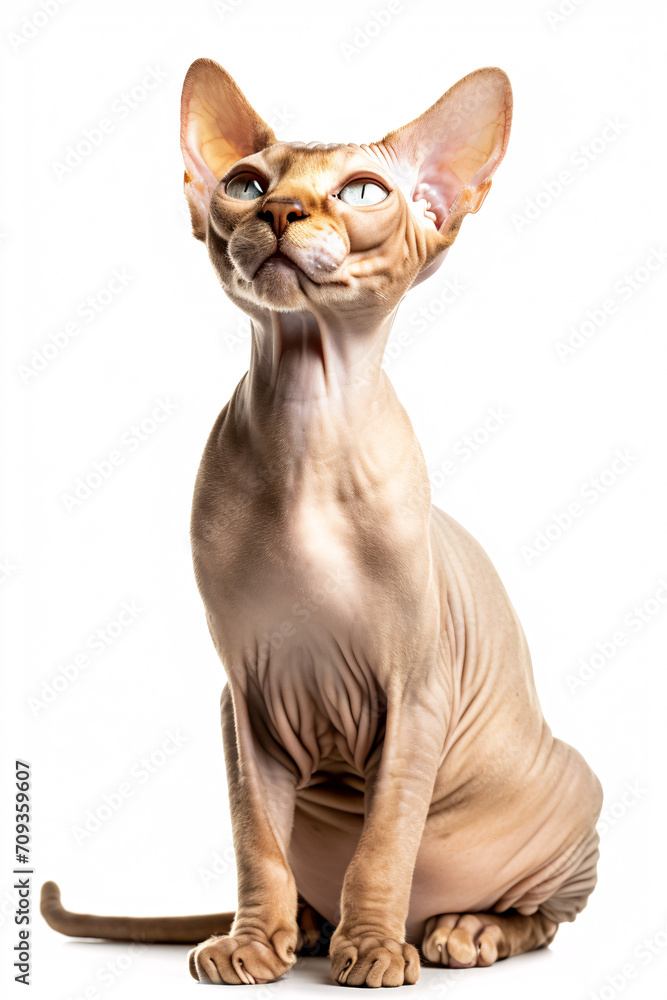 Sphynx cat isolated on white background