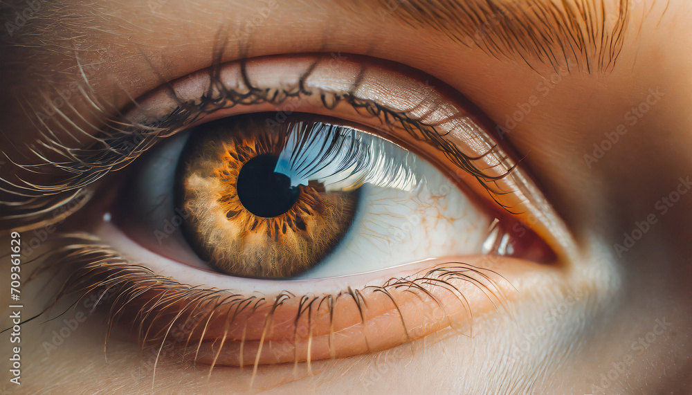 Fototapeta premium Close up beautiful woman eye. 