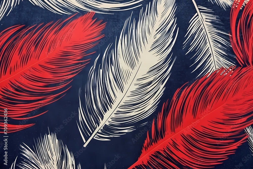 Fototapeta premium bird feathers background pattern, banner, wings background picture, seamless background