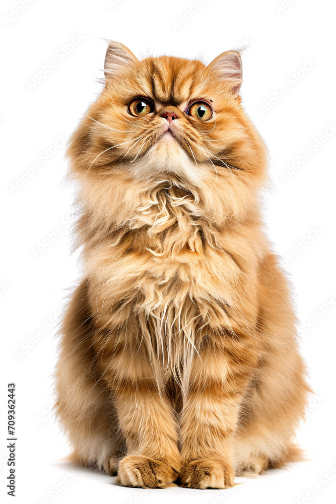 Persian cat isolated on white background