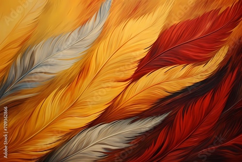 bird feathers background pattern, banner, wings background picture, seamless background © Nikita44