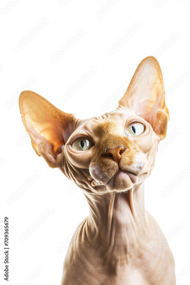 Sphynx cat isolated on white background