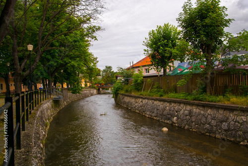 Wallpaper Mural Stream in Poprad in the city in Slovakia Torontodigital.ca