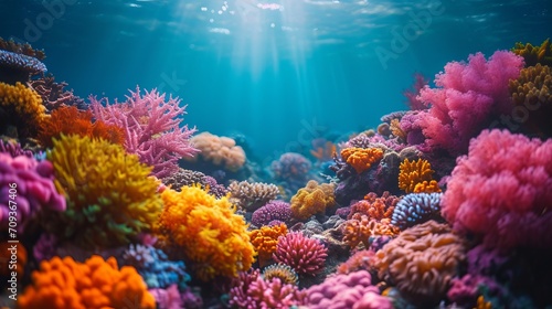 Underwater Coral Reef Background © Nica