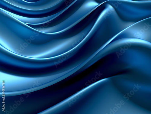 Blue Abstract Fabric Drip Swoosh Curve Background