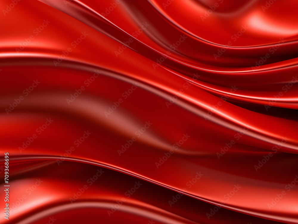 Obraz premium Red Abstract Fabric Drip Swoosh Curve Background