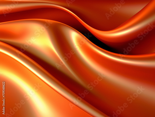 Orange Abstract Fabric Drip Swoosh Curve Background