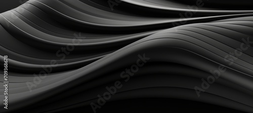 Elegant black waved background with abstract texture pattern for design and creative projects