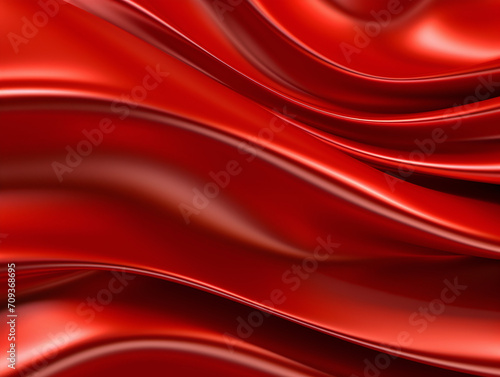 Red Abstract Fabric Drip Swoosh Curve Background