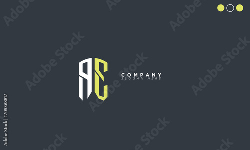 AE Alphabet letters Initials Monogram logo EA, A and E