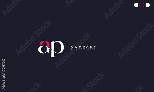 AP Alphabet letters Initials Monogram logo PA, A and P